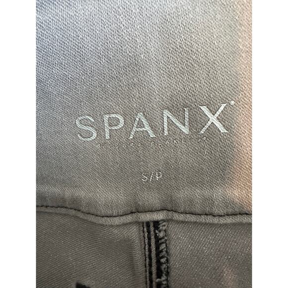 Spanx Gray Slimming Stretch Shimmer Coasted Skinny Leg Pants Size Small - Picture 2 of 11